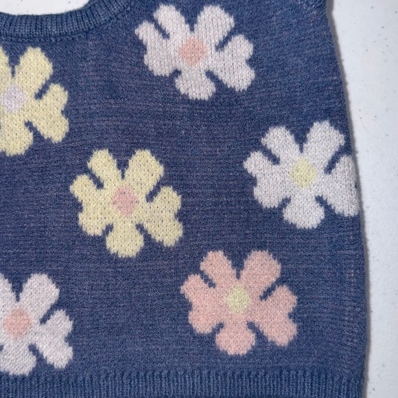 Floral Patterned Blue Cardigan - Picture 13 of 16
